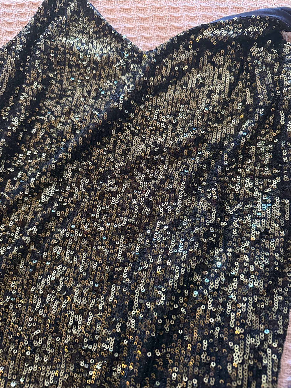 Topshop Dark Green Sequin Midi Dress - Picture 7 of 10
